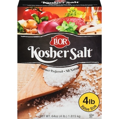Lior Kosher Salt  1.82 kg, $0.44/100g