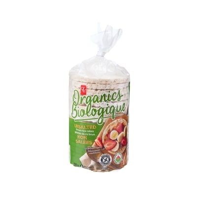 PC Organics Unsalted Brown Rice Cakes 120 g, $2.49/100g