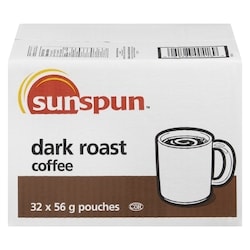 Sunspun Dark Roast Coffee 32x56.0 g, $3.07/100g