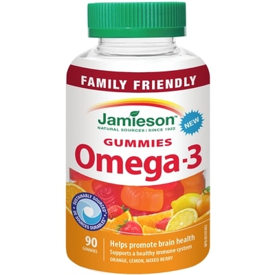 Jamieson Family Friendly Omega-3 Gummies 90 ea, $0.13/1ea