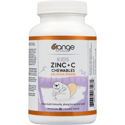 Kids Delicious Orange Zinc + C Chewable