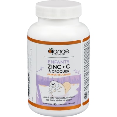 Orange Naturals Enfants Orange Délicieuse Zinc + C À Croquer 90 ea, 0,20 $/1ch