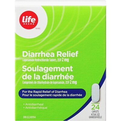 Life Soulagement de la diarrhée, 24 comprimés 24 ea, 0,72 $/1ch