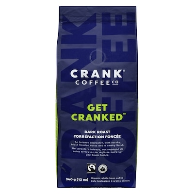 Crank Coffee Co. Organic Whole Bean Coffee Ebony Roast 340 g, $4.11/100g