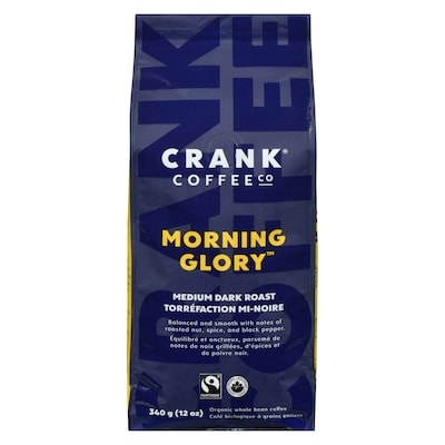 Crank Coffee Co. Organic Whole Bean Coffee Medium Dark Roast 340 g, $4.11/100g