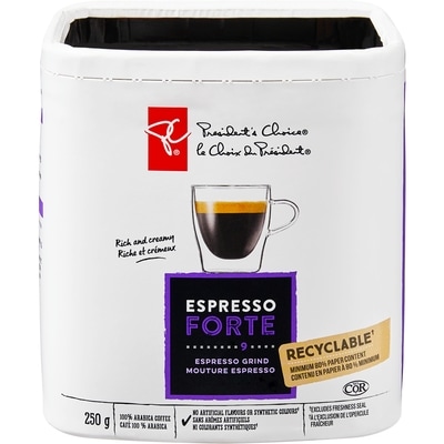 le Choix du Président Café Espresso Forte mouture à espresso 250 g, 3,20 $/100g