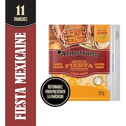 Armstrong Fromage Cheddar avec Jalapeno Fiesta Mexicaine en tranches 220 g, 2,18 $/100g