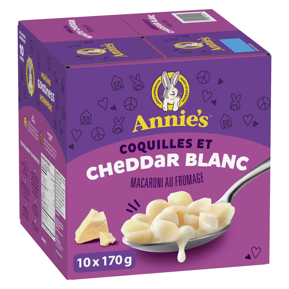 Annie's Coquilles Et Cheddar Blanc Macaroni Au Fromage 1.7 kg, 1,41 $/100g