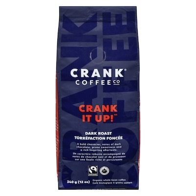 Crank It Up! Organic Whole Bean Coffee Dark Roast