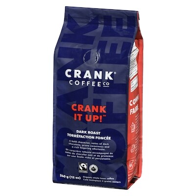 Crank it up! café biologique à grains entiers torréfaction foncée