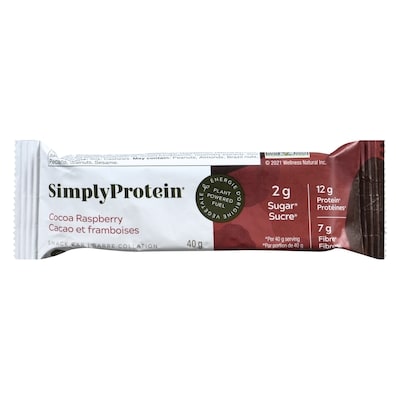 Simply Protein Snack Bar Cocoa Raspberry, 12-Pack 12x40.0 g, $6.25/100g