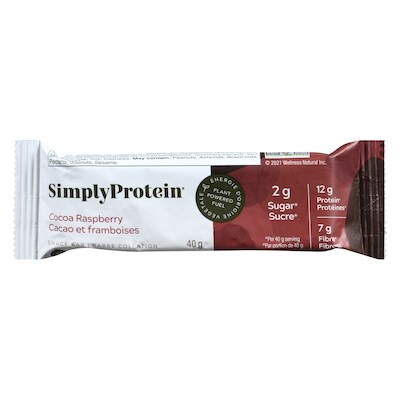 Simply Protein Snack Bar Cocoa Raspberry paquet de 12 12x40.0 g, 6,25 $/100g