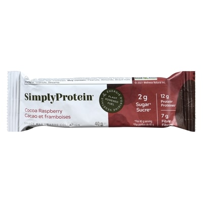 Simply Protein Snack Bar Cocoa Raspberry 40 g, $7.48/100g