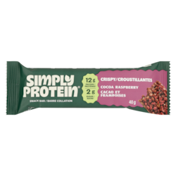 Simply Protein Barre Collation Cacao Et Framboises 40 g, 6,25 $/100g
