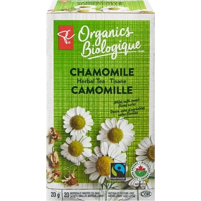 PC Biologique Tisane de camomille 20 ea, 0,24 $/1ch