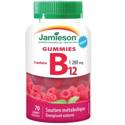 Jamieson Vitamine B12 1200 mcg Gummies 70 ea, 0,22 $/1ch