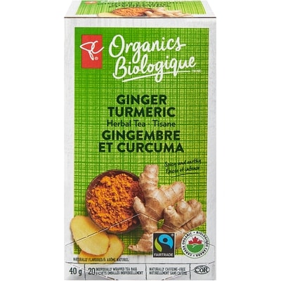 PC Organics Ginger Turmeric Herbal Tea 20 ea, $0.20/1ea