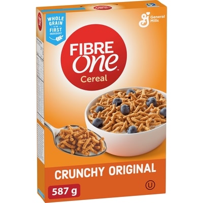 General Mills Fibre One Breakfast Cereal, Crunchy Original, High Fibre and Whole Grains 587 g, $1.36/100g