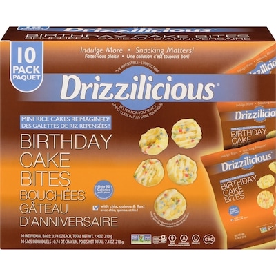 Drizzilicious Birthday Cake Bites 210 g, $7.61/100g