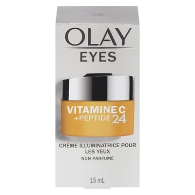 Olay Crème éclaircissante pour les yeux à la vitamine C et aux peptides 15 ml, 229,27 $/100ml