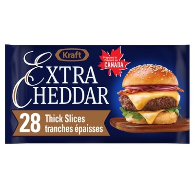 Kraft Extra Cheddar Process Cheese Product Slices 785 g, $1.72/100g