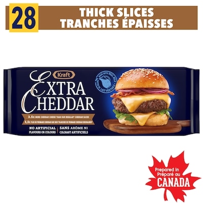 Kraft Tranches de fromage fondu extra cheddar 785 g, 1,72 $/100g