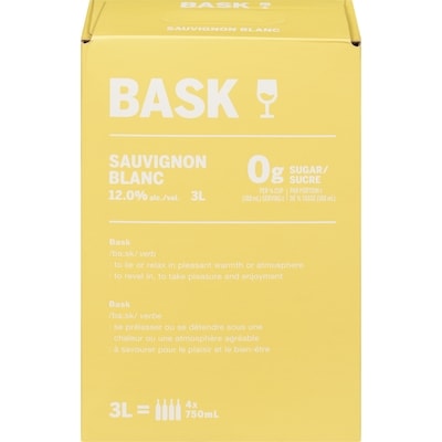 BASK Sauvignon Blanc Wine (ID required at pick-up) 3 l, $1.45/100ml