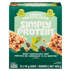 Simply Protein Mint Chocolate Chip Snack Bar (Case) 12x40.0 g, $5.41/100g