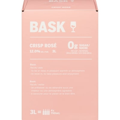 BASK Rose (ID required at pick-up) 3 l, $1.45/100ml