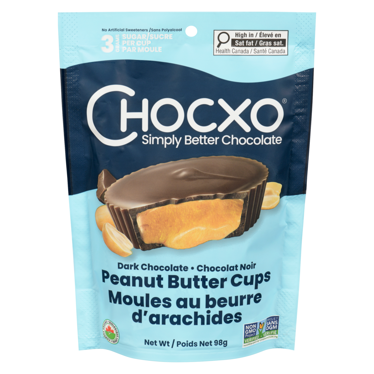 Chocxo Cups 70% Cacao Peanut Butter