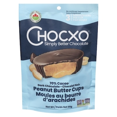 ChocXO Moules au beurre d'arachides et au chocolat noir 98 g, 53,50 $/100g