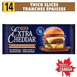 Kraft Extra Cheddar Slices 390 g, $2.18/100g