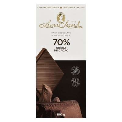 LAURA SECORD Dark Chocolate Bar, 70% Cocoa 100 g, $3.50/100g
