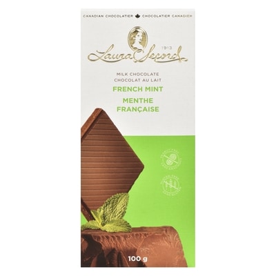 Laura Secord Chocolat au lait menthe française 100 g, 3,50 $/100g