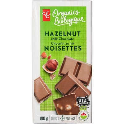 PC Organics Milk Chocolate 100 g, $5.00/100g