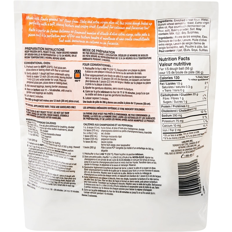 Italian Tipo "OO" Flour Pizza Dough