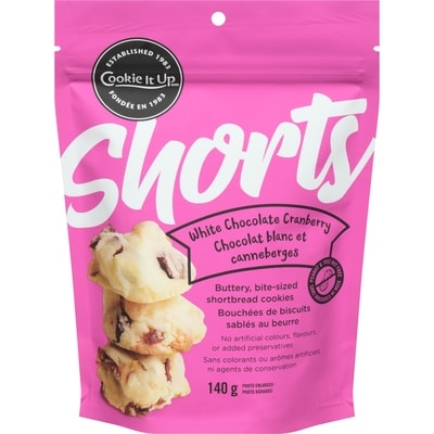 Cookie It Up Shortbread Cookies, White Chocolate Cranberry 140 g, $4.64/100g