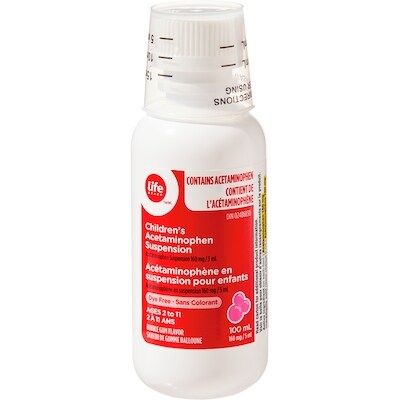 Bubble Gum Flavour Children's Acetaminophen Suspension 160 mg