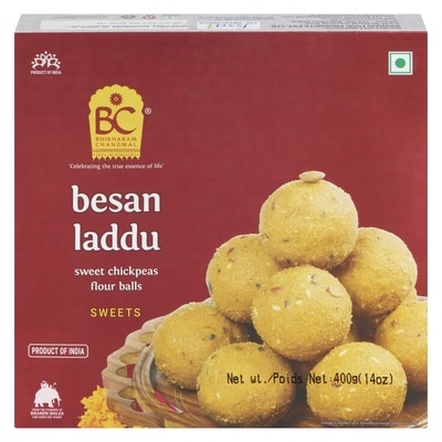 Bhikharam Chandmal Besan Laddu 400 g, $1.87/100g