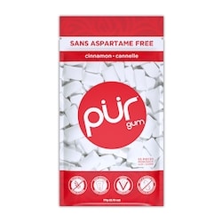 Pur Gum Aspartame Free Natural Cinnamon Flavoured Gum 77 g, $6.48/100g