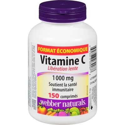 Webber Naturals Vitamine C  1 000 Mg Format Économique 150 ea, 0,08 $/1ch