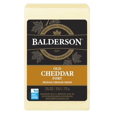Balderson White Old Cheddar Cheese 170x170.0 g, $5.29/100g