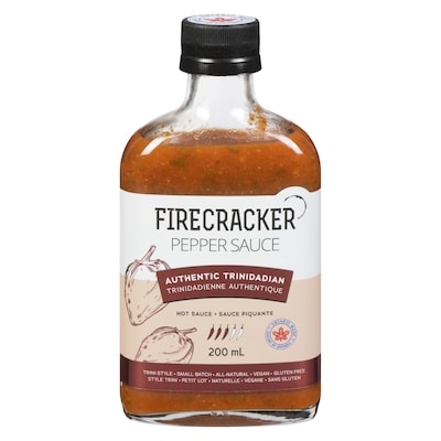 Firecracker Hot Sauce Authentic Trinidadian 200 ml, $5.50/100ml