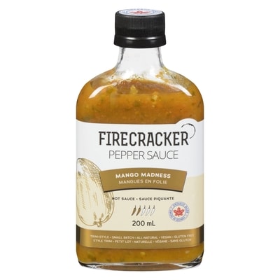 Firecracker Sauce Piquante Mangues En Folie  200 ml, 5,50 $/100ml