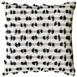 Clipped Cushion Cover, Black, 18 in x 18 in