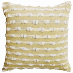 Clipped Cushion Cover, Yellow, 18 in x 18 in