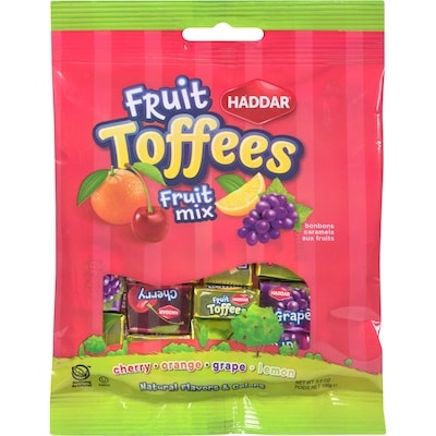 Haddar Fruit Toffees 100 g, $1.99/100g