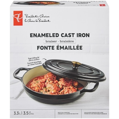 President's Choice Enameled Cast Iron Braiser 1 ea, $85.00/1ea