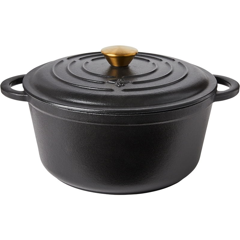 Enameled Cast Iron Dutch Oven, Black