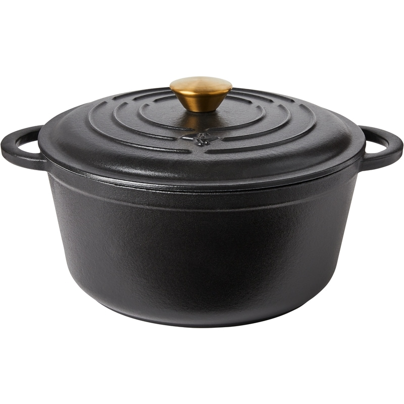 Enameled Cast Iron Dutch Oven, Black